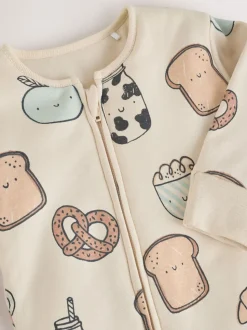 Club du petit-déjeuner écru - 2.5 TOG Combinaison de nuit matelassée Bébé