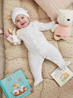 Coeur rose - Dors-bien bébé JoJo Maman Bébé en coton brodé