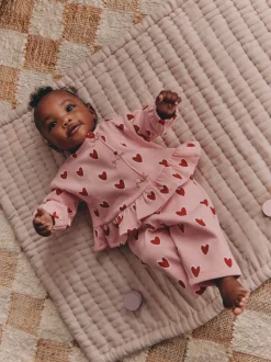 Coeur rose - Ensemble haut et Leggings 2 Pieces (0mois-2ans)