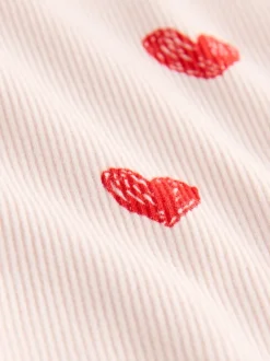 Coeur rose clair - Leggings évasés à côtes (3mths-7yrs)