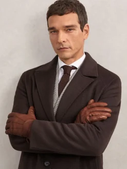 Cognac - Gants Reiss Monty Nappa en cuir