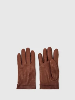 Cognac - Gants Reiss Monty Nappa en cuir