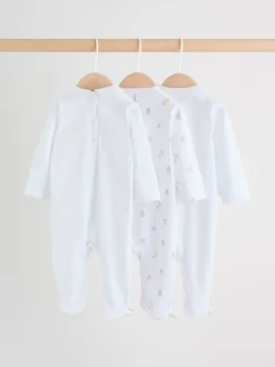 Col blanc - Combinaisons de nuit pour bébé 3 Pack (0-2ans)