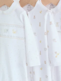 Col blanc - Combinaisons de nuit pour bébé 3 Pack (0-2ans)