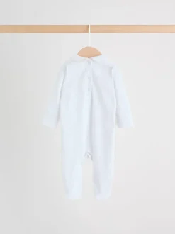 Col blanc - Combinaisons de nuit pour bébé 3 Pack (0-2ans)
