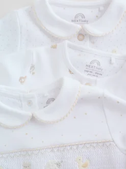 Col blanc - Combinaisons de nuit pour bébé 3 Pack (0-2ans)