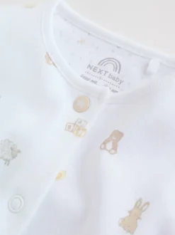 Col blanc - Combinaisons de nuit pour bébé 3 Pack (0-2ans)