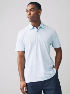 Col tissé rose / bleu / blanc - Polo en jersey Manches courtes 3 Pack