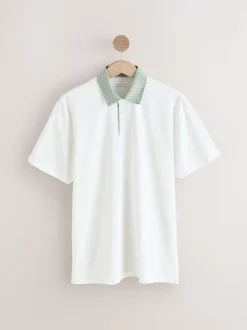 Col tissé rose / bleu / blanc - Polo en jersey Manches courtes 3 Pack