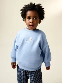 Collants bleus que j’aime - Sweat imprimé All-over Col rond (3mois -7ans)