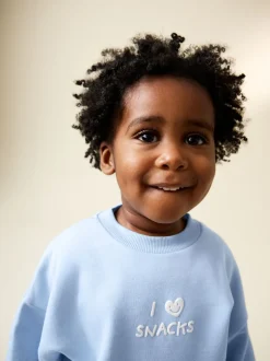 Collants bleus que j’aime - Sweat imprimé All-over Col rond (3mois -7ans)