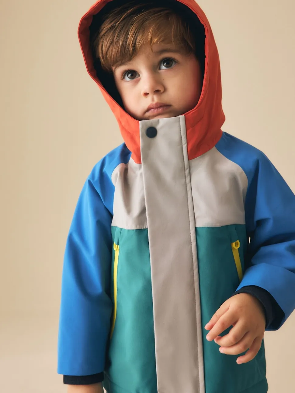 Color-block - Anorak doublé en polaire imperméable (3mois-7ans)