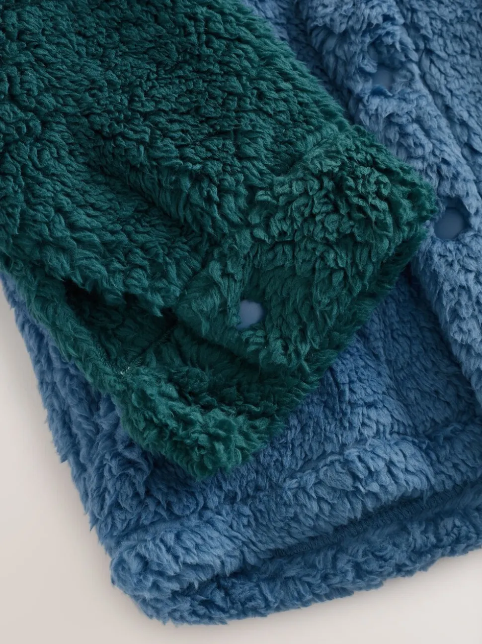 Colorblock bleu/jaune vif - Borg Polaire Shacket (3mths-7yrs)