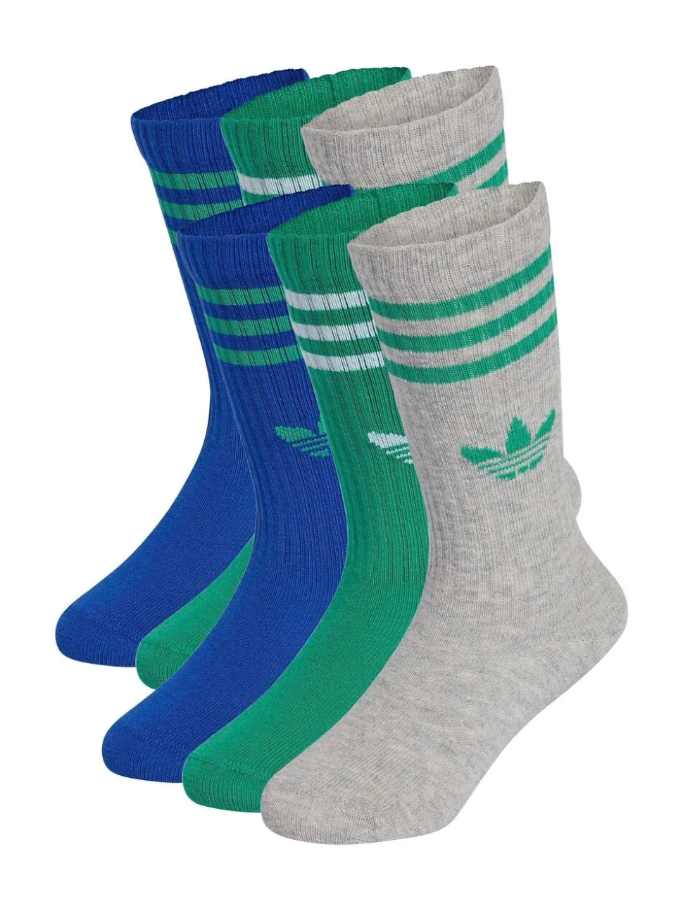 Coloris divers - Lot de 6 paires de chaussettes ras du cou adidas 3-rayures adidas enfant