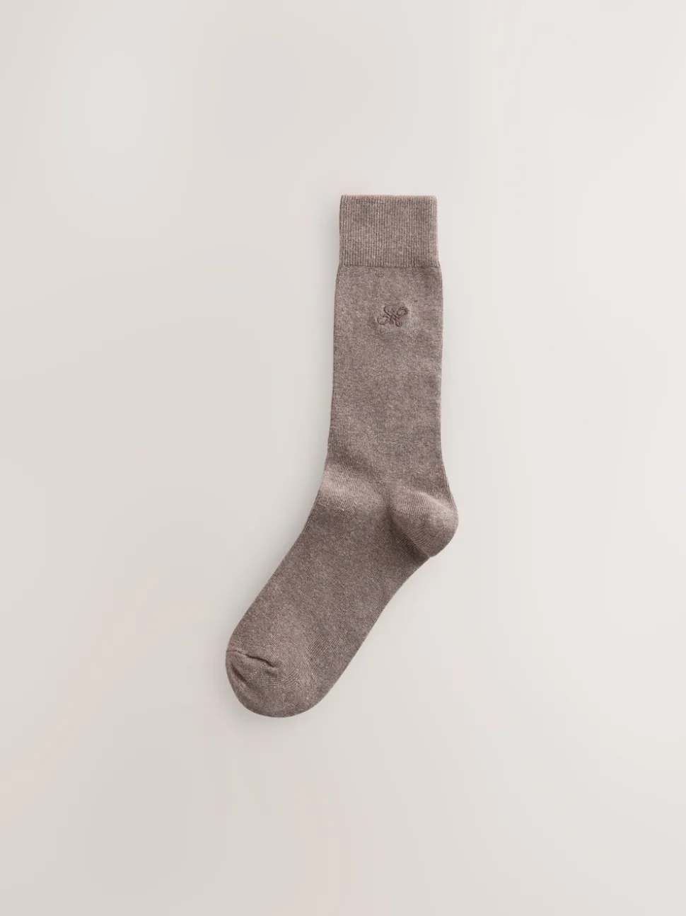 Coloris neutre chiné - Lot de 5 - Chaussettes fraîches brodées durables