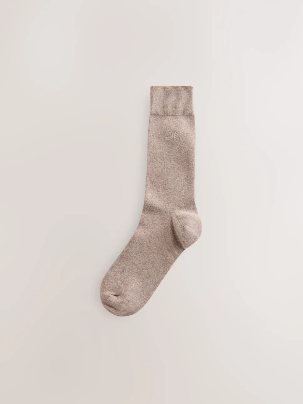 Coloris neutre chiné - Lot de 5 - Chaussettes fraîches brodées durables