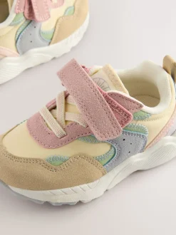 Coloris pastel - Baskets à lacets élastiques à fermeture tactile