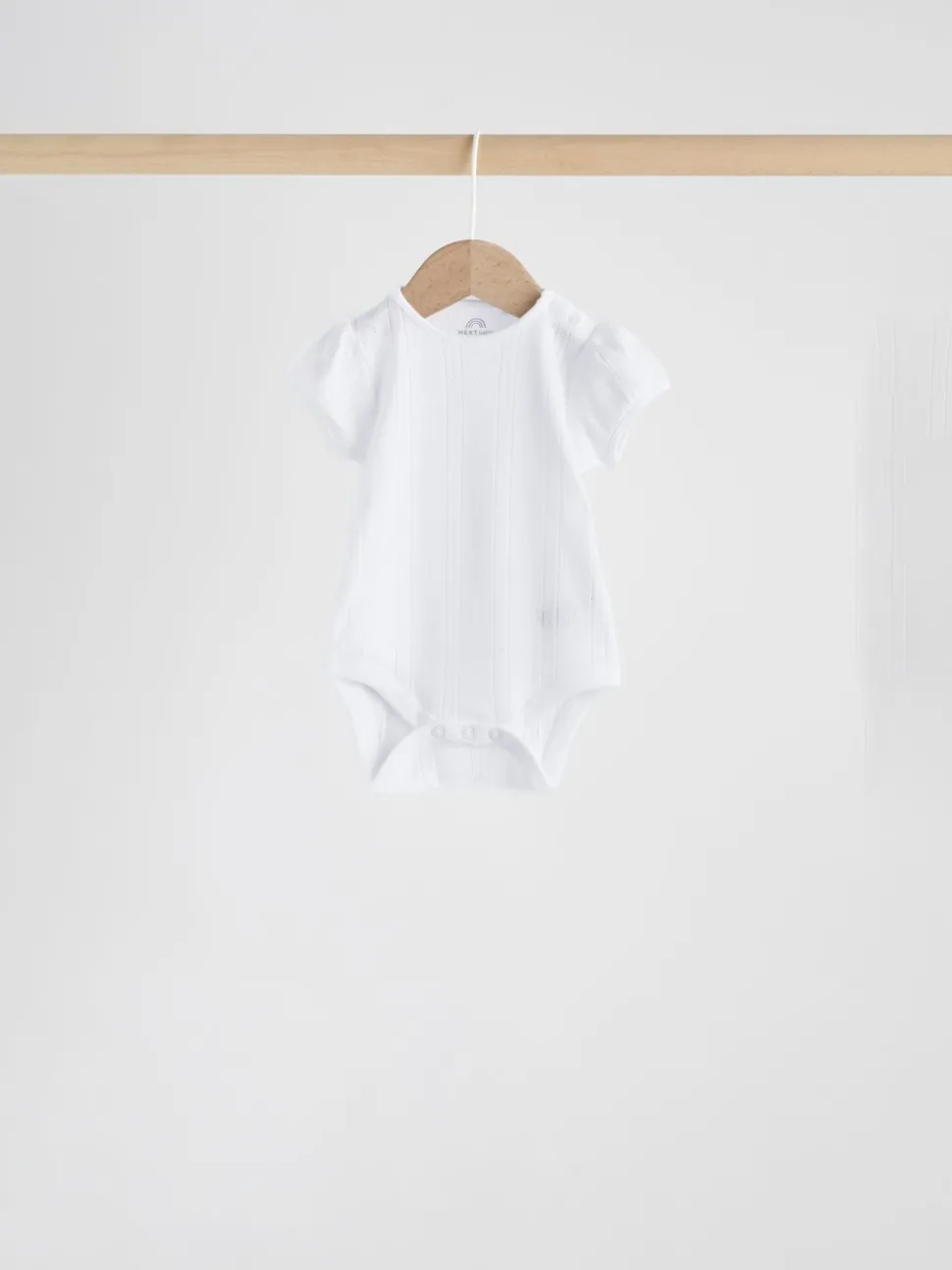 Coloris pastel - Lot de 5 bodys à manches courtes en maille pointelle pour bébé