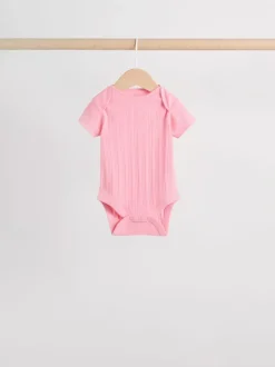 Coloris pastel - Lot de 5 bodies bébé à manches courtes