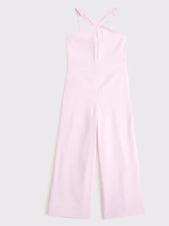 Combinaison Abercrombie & Fitch en lin Blend dos nu