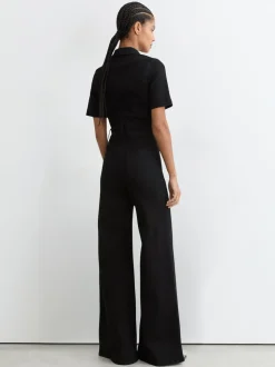 Combinaison ample zippée en denim Reiss Danie