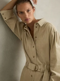 Combinaison fuselée Reiss Mara en velours de coton côtelé et stretch