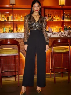 Combinaison Yumi enveloppante à sequins