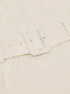 Combinaison-pantalon ceinturée à jambe large et empiècements transparents Reiss Alba