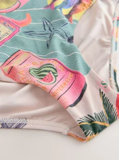 Conversation homard vert/rose - Bas de bikini Imprimé