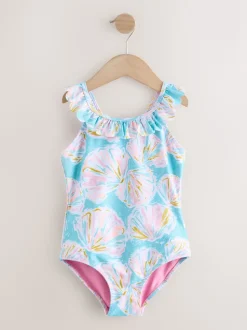 coquille Bleu - Maillot de bain à volants (3-16ans)