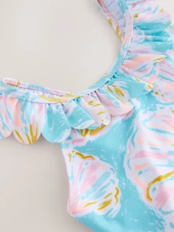 coquille Bleu - Maillot de bain à volants (3-16ans)