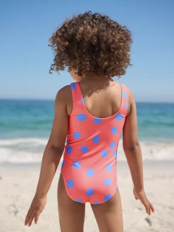 Corail rose à pois - Maillot de bain (3mths-7yrs)
