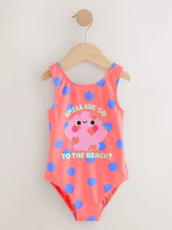 Corail rose à pois - Maillot de bain (3mths-7yrs)