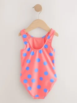 Corail rose à pois - Maillot de bain (3mths-7yrs)