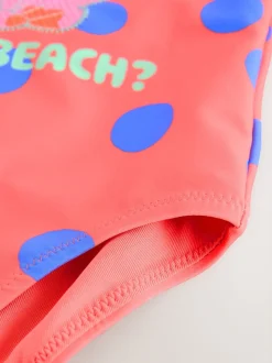 Corail rose à pois - Maillot de bain (3mths-7yrs)