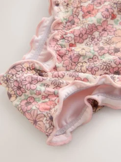 Corail Rose Ditsy Fleuri - Maillot de bain Lettuce Edge (3mois-7ans)