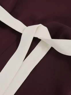 Couleur bourgogne / crème - Combinaison Ceinturé Ample Reiss Salma Color-block