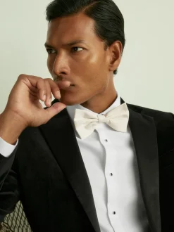 Couleur ivoire clair - Nœud papillon Reiss Boyle en gros-grain de soie