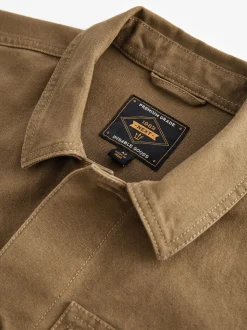 Couleur pierre naturelle - Canvas Shacket 100% Coton Surchemise