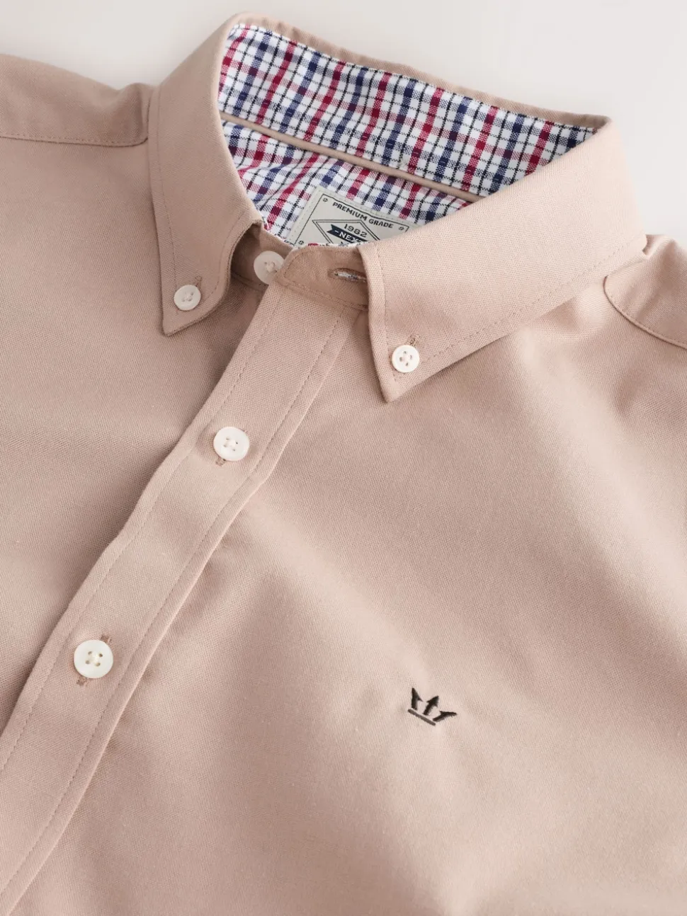 Couleur pierre naturelle - Chemise Oxford stretch à manches longues