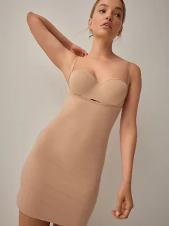 Couleur praline - Gainant à contrôle moyen en coton haut de gamme Wear Your Own Bra Slip