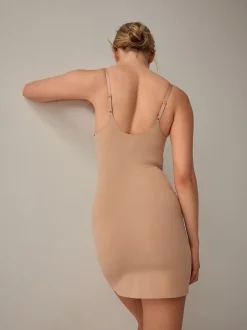 Couleur praline - Gainant à contrôle moyen en coton haut de gamme Wear Your Own Bra Slip