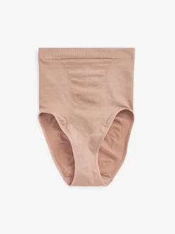 Couleur praline - Slips gainants fermes sans coutures pour le contrôle du ventre