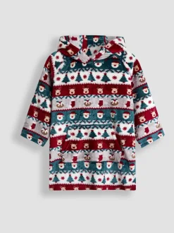 Couverture à capuche JoJo Maman Bébé imprimé Noël