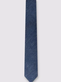 Cravate Antique Rogue unie en lin Blend