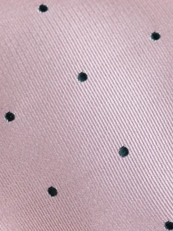 Cravate Hawes & Curtis Repp rose à pois