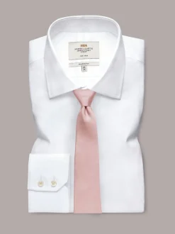 Cravate Hawes & Curtis rose poudré unie