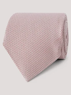 Cravate Hawes & Curtis rose poudré grenadine