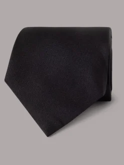 Cravate Hawes & Curtis unie Repp noire