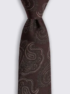 Cravate MOSS à motif paisley chatoyant